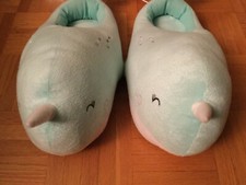 Cute Kawaii Adorable Nari Narwhal Plush USB Heated Slippers