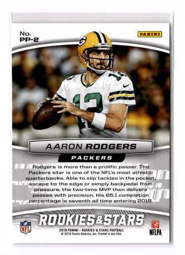 2018 Panini Rookies & Stars - Precision Passers Aaron Rodgers #PP-2 Red Foil - Picture 2 of 2