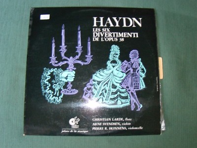 HAYDN Six Divertimenti opus 38 LARDE SVENDSEN HONNENS LP SCHEIBENHEFTE JM 21