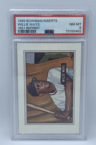 1989 Bowman Inserts 1951 Willie Mays Reprint PSA 8 NM-MT