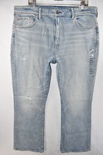 New American Eagle Slim Bootcut Airflex  Distressed Jeans Mens Size 38x30