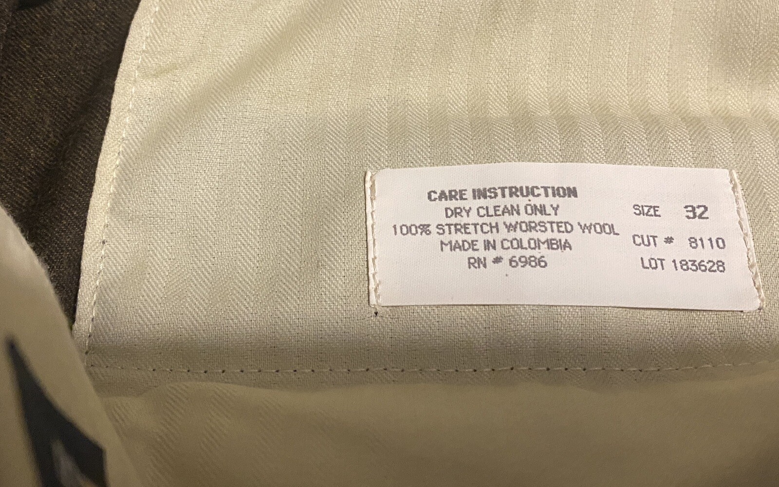 MEN'S John Alexander Brown Pleated Wool Dress Pants 32 Gem