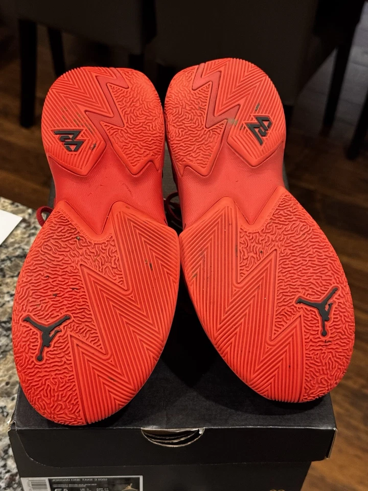 Jordan One Take 3 Size 5.5Y DC7702-606 University Red Sneakers - Image 3 of 4