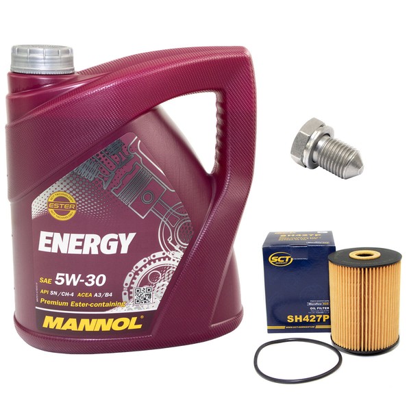 MotoröL ÖLfilter SH427P 5W30 4Liter + ÖLablassschraube FüR Audi A4 VW Passat-image