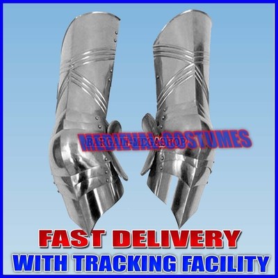 Gothic Leg Guard Armor Set Medieval Knight Crusader Spartan Steel