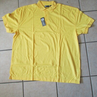 Men's Blue Generation Polo Shirt - 3XL - Yellow - Poly/Cotton - NWT    (B 43)