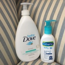 Baby Dove Sensitive Moisture Lotion Fragrance Free Hypoallergenic  Cetaphil