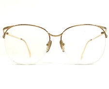 Vintage Cheryl Tiegs Eyeglasses Frames 79 YG Oversized Gold Half Rim 57-16-130