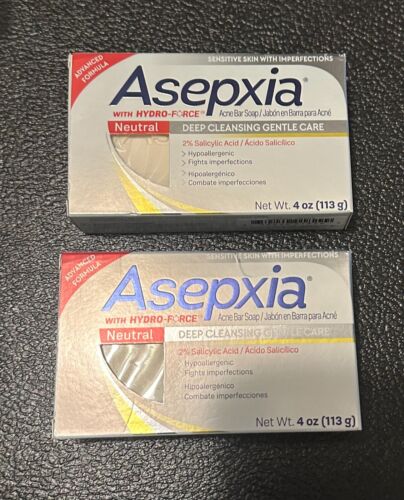 ASEPXIA JABON NEUTRO CONTRA ACN/NEUTRAL CLEANSING SOAP BAR FOR ACNE 4OZ EXP 2/25 - Picture 1 of 3