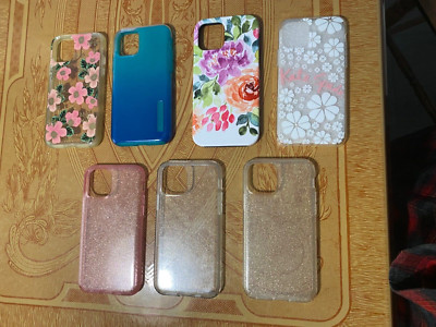Set of 7 IPhone 11 Pro Cases ( Speck, Kate Spade, Incipio, RedBubble, Sonix)