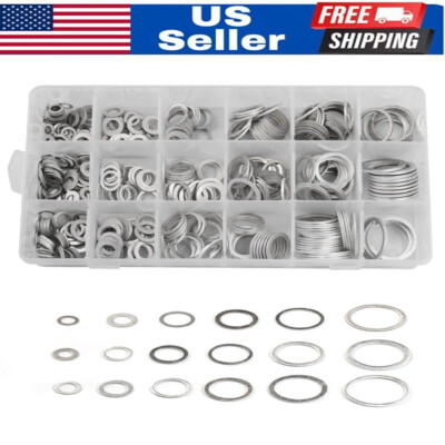 570 Pieces 18 Sizes Oil Drain Plug Gaskets Assortment Kit,Oil Crush Washers US