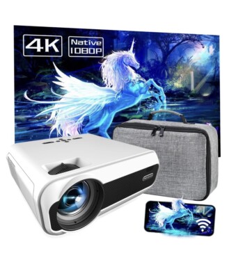 NIKISHAP 1080hp Projector with WiFi & Bluetooth