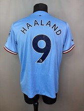 MANCHESTER CITY 2022 2023 HAALAND HOME SHIRT FOOTBALL SOCCER PUMA MENS SIZE L