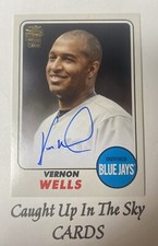 2024 Topps Archives Vernon Wells 1968 Fan Favorites Auto Blue Jays