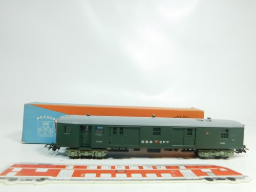 Pocher H0/DC Gepäck-/Postwagen FZ 19155 SBB mit Schlusslicht, (OVP) #BJ153-0,5 | Zustand: Gebraucht