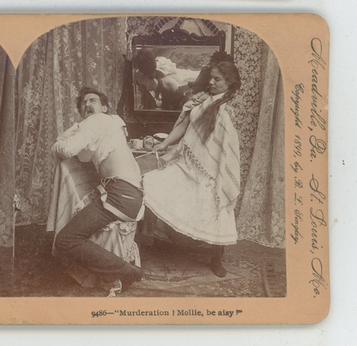 Murderation Mollie be easy Comic Genre Keystone Stereoview