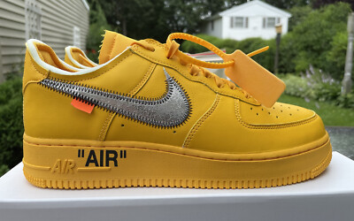 Nike Air Force 1 Low OFF-WHITE University Gold ICA Lemonade Size