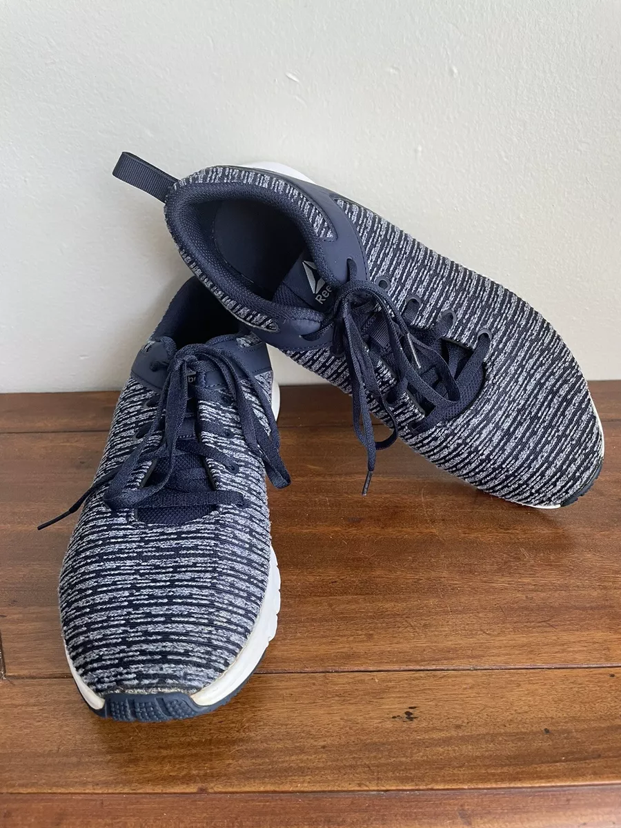 Size 8.5 Reebok Print Lux Women Navy Blue DV4248 Running