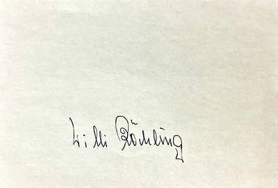 Autograph Willi KÖCHLING (2009  ) autographed 10x15 slip red white food xyz