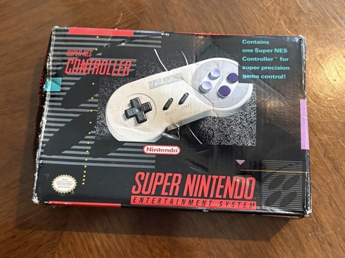 Controlador Super Nintendo SNES 1991 auténtico oficial en caja con manual original - Imagen 4 de 6