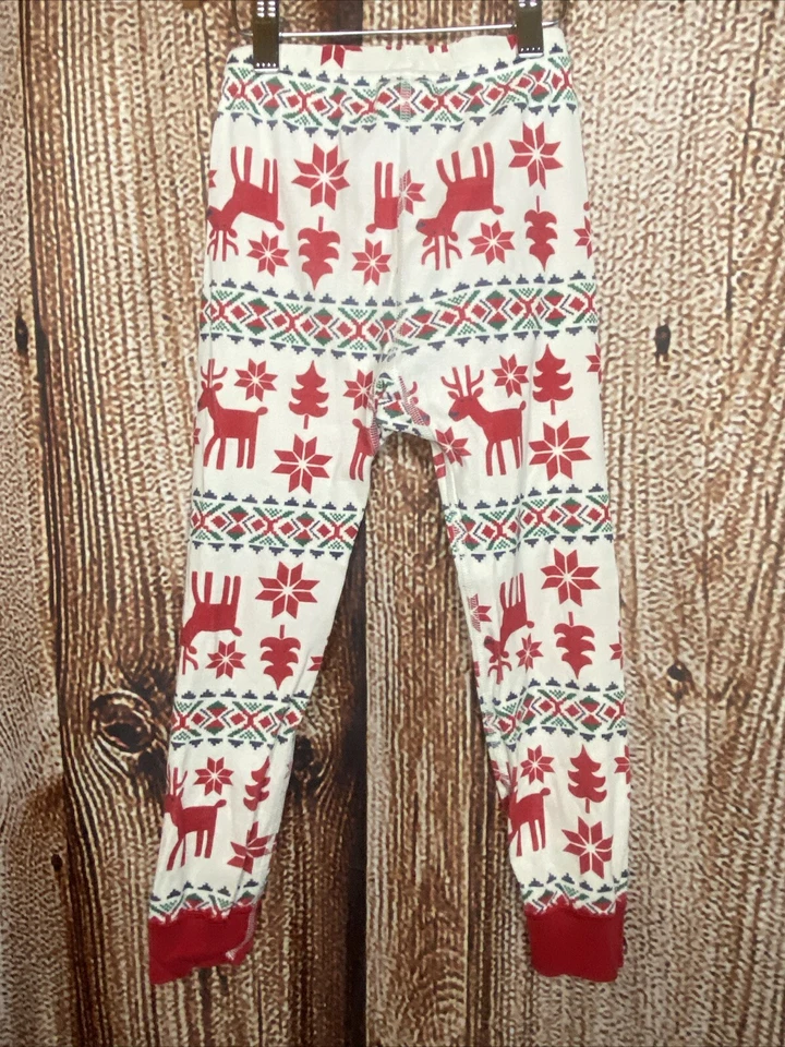 Hanna Andersson 青年男女通用红色驯鹿假日睡衣裤 110 (5) 码 — 第 3/3 张图片