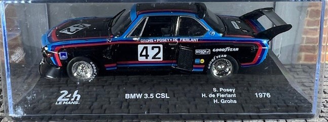 Spark 1/43 Scale CK59751 - BMW 3.5 CSL #42 Le Mans 1976 - Black - R.M.Toys Ltd