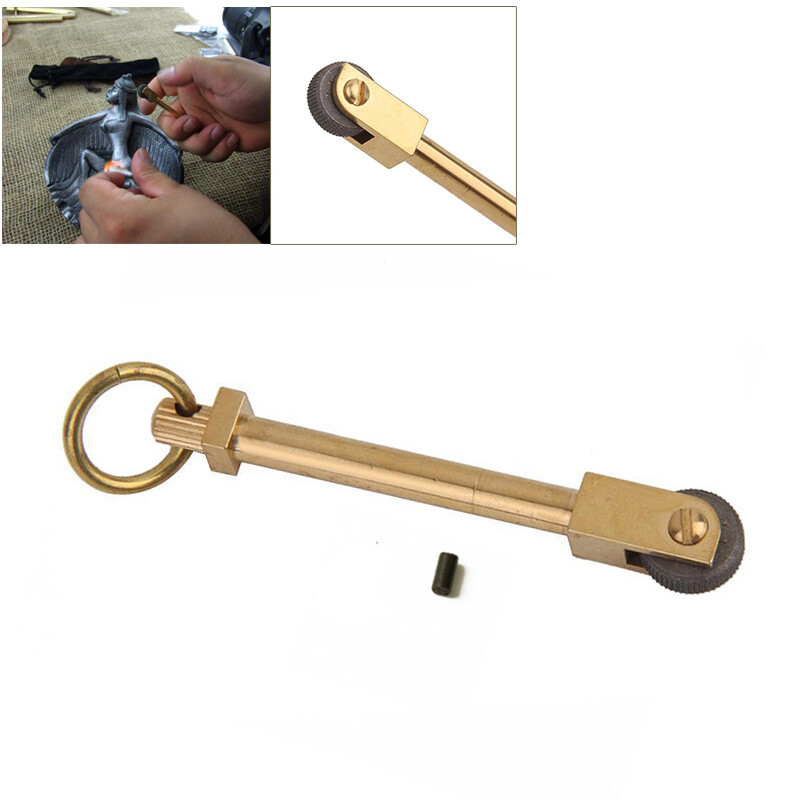 1*Mini EDC Brass Gear Spark Wheel Fire Starter Lighter Survival Outdoor Keychain