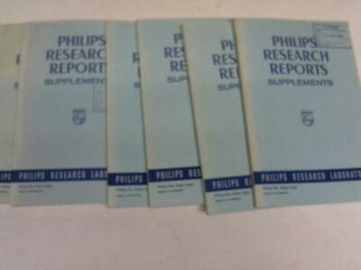 Philips Research Reports Supplements: Year 1976. 6 Numbers