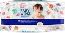 Parents Select Baby Wipes 1 pack Uncented 80 ct.