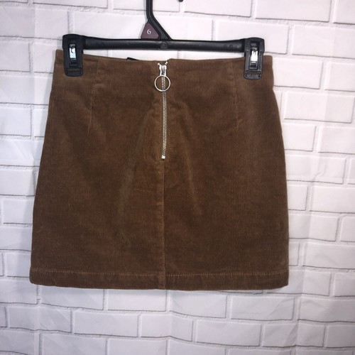 NWOT forever 21 Brown Corduroy Mini Skirt women XS - Picture 4 of 6