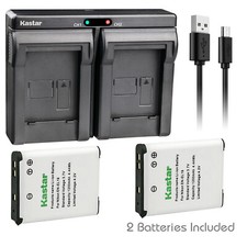 Kastar Battery EN-EL19 Charger for Nikon Coolpix S2500 S3100 S4100 S3300 S4300