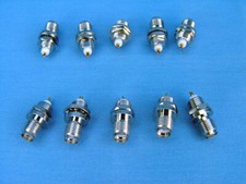 Female RF SMA Jack - Front Panel Mount - Nickelplated - Bulkhead - Lot of 10