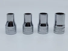 Snap On Tools SW121-SW181 4 Pcs 12 Point 1/2" Shallow Drive Socket Set USA