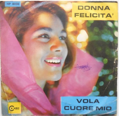 VINYL SCHALLPLATTE 45 UMDREHUNGEN I COMBOS FRAU GLÜCK FLIEGT HERZ MEIN ITALIEN 1971