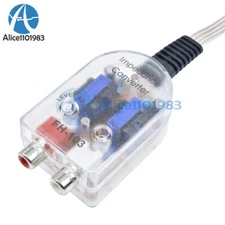 Level Car Speaker High to Low Impedance Converter 2 Channel RCA Line Out