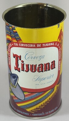 Cerveza Tijuana Superior 12 Oz EMPTY Flat Top Beer Can
