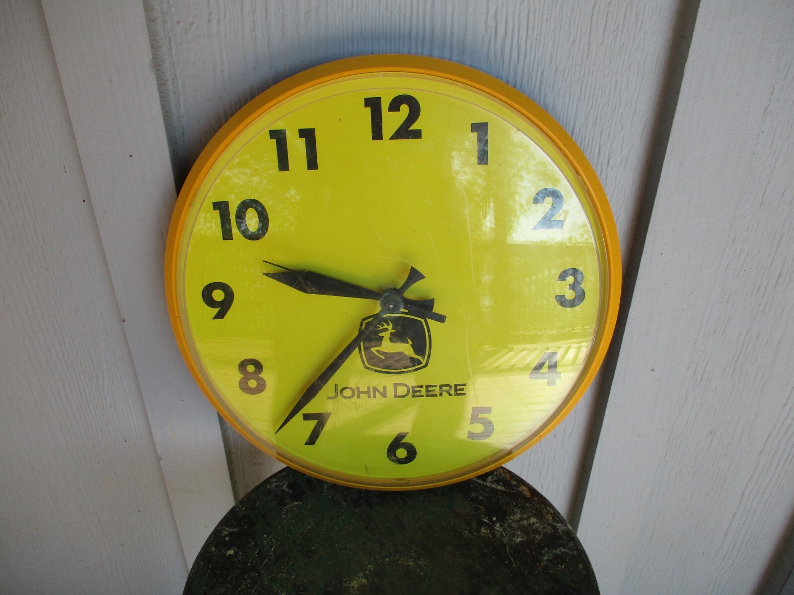 Vintage John Deere Wall Clock Sign USA eBay