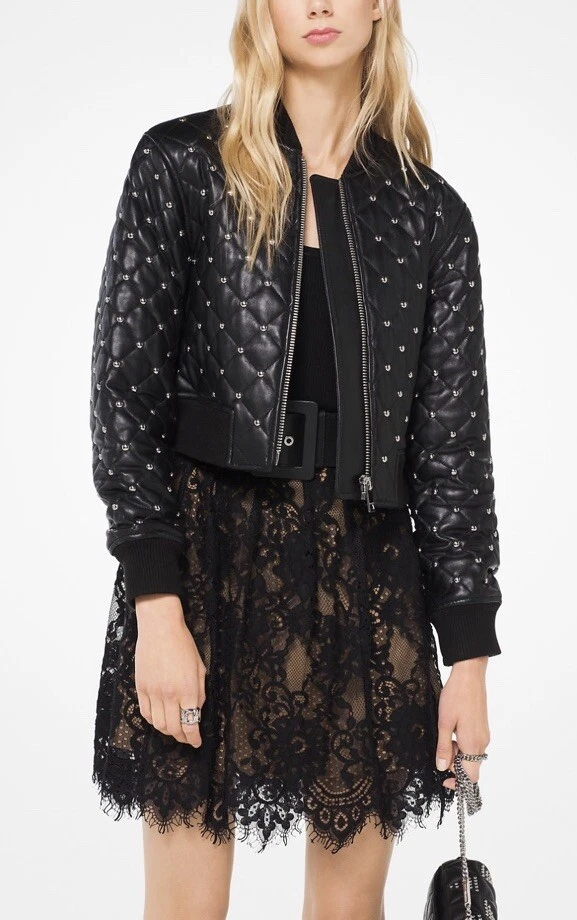Michael kors quilted jacket with belt sales