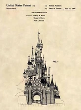 Official Cinderella Castle Patent Art Print - Walt Disney - Disneyland - 113