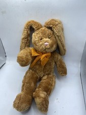 FAO SCHWARTZ Fluffy Brown Bunny Plush Pre Owned