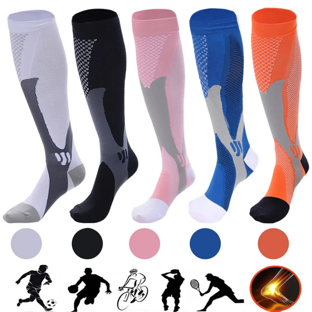Compression Socks Knee High 20-30mmHg Support for Men & Women Sizes L XL 2XL-image