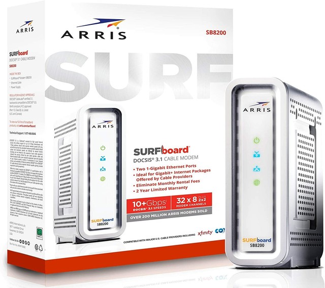 好評 Surfboard 中古 輸入品 未使用 次世代arris Sb00 ホワイト フラストレーションフリー包装 8ケーブルモデム X 32 3 1 Docsis その他 Mkcontabil Com Br
