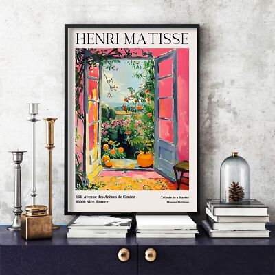 Henri Matisse Druck, Henri Matisse Ausstellungsposter, buntes Wandbild (36c)