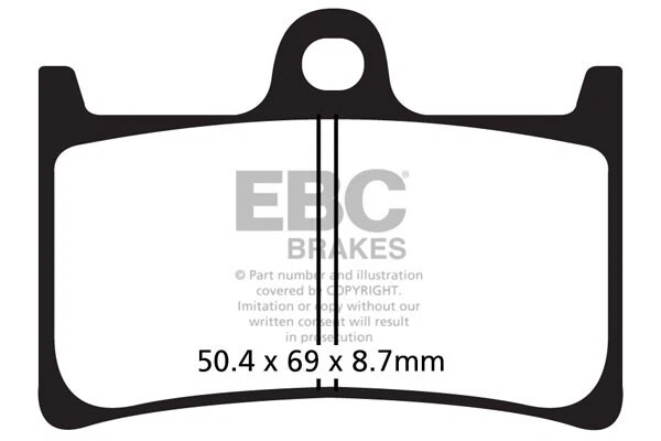 EBC Front Brake Pads Yamaha MT07 2014 2015 2016 2017 2018 2019 2020 2021 2022 - Image 4 of 4