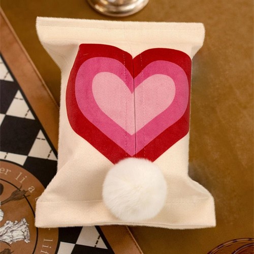Plush Light Luxury Tissue Box Romantic Napkin Holder Paper Towel Cover Bedroom - Picture 5 of 11