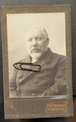 S Foto CDV KAB Portrait Schweiz La Chaux-de-Fonds Geschäftsmann Model Bart Bild