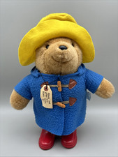 Vintage Paddington Bear Plush 1975 Eden Toys Red Rain Boots