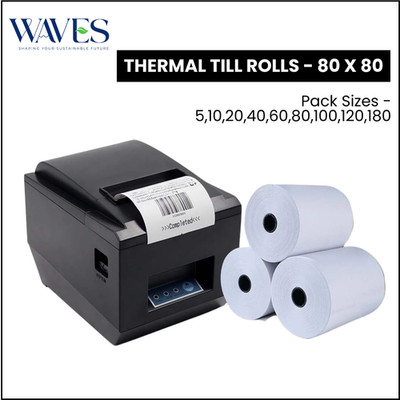 80 x 80 mm Thermo-Kassenrollen | BPA-freies Papier | hochwertiger Druck | Packungen