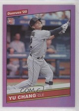 2020 Panini Donruss Retro 1986 Variations Holo Purple Yu Chang (Grey Jersey) 0v7