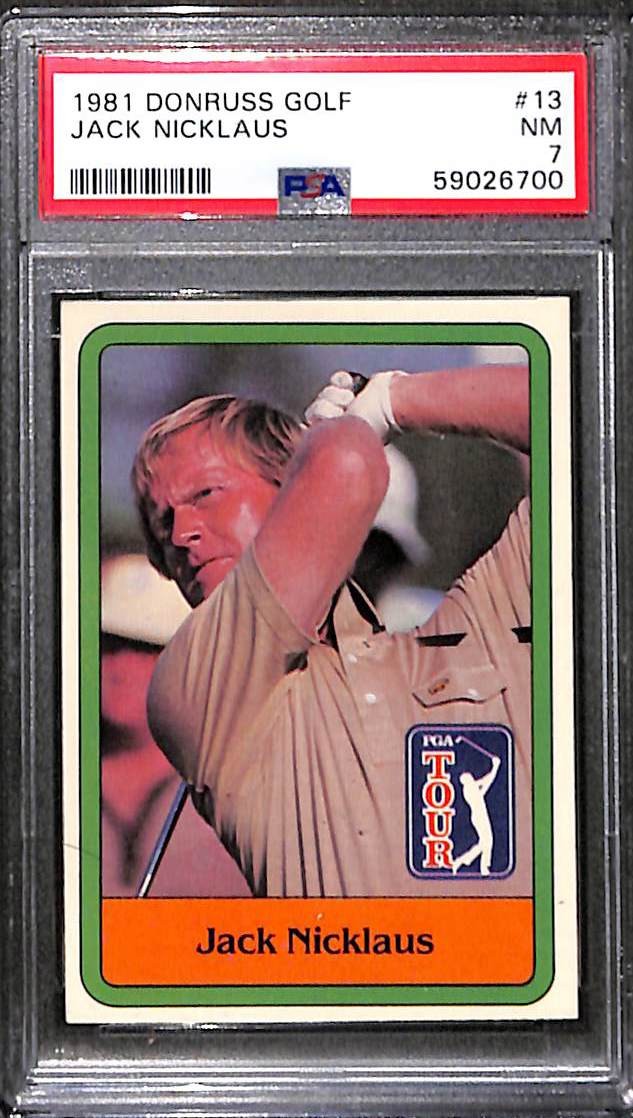 1981 Donruss Golf #13 Jack Nicklaus PSA 7 NM 59026700 